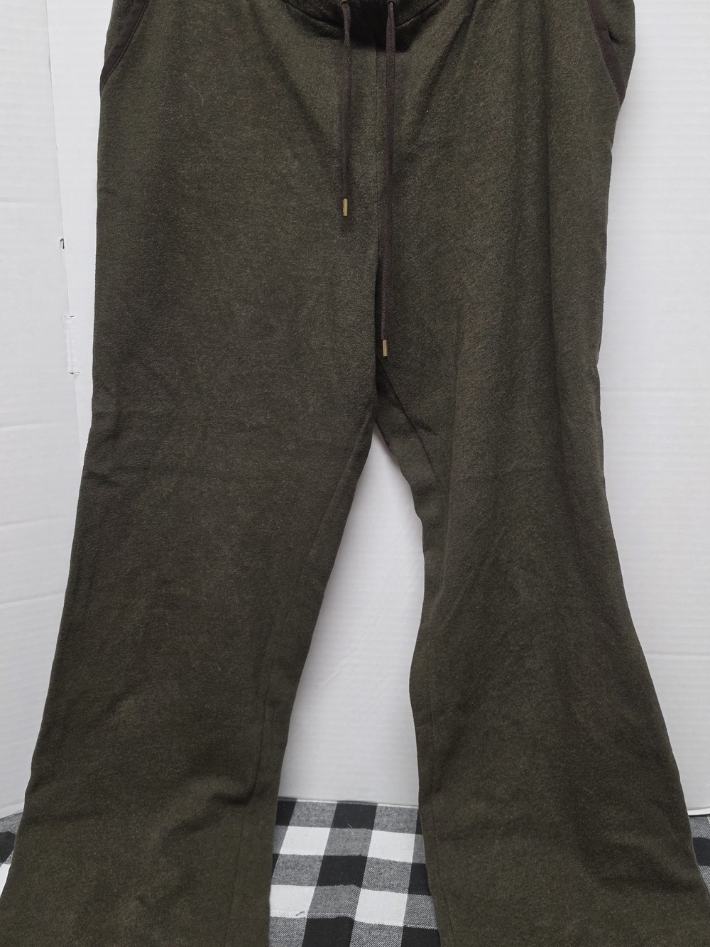 Lauren Ralph Lauren Olive Green Wide-Leg Drawstring Joggers